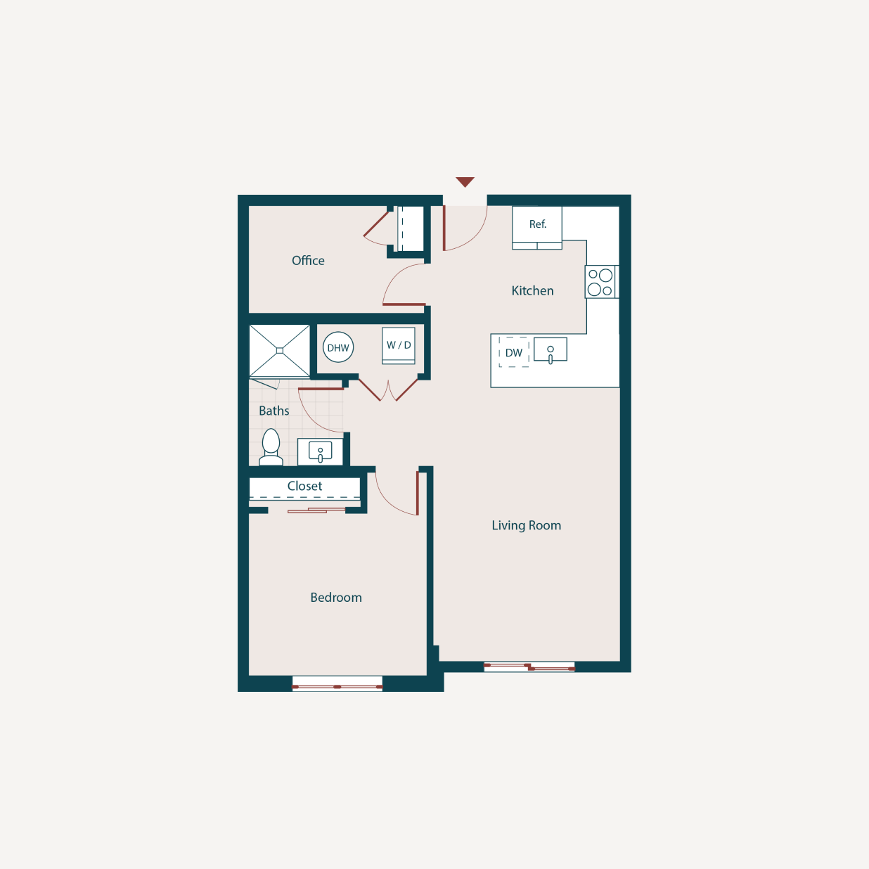 Floor plan image one bed a c
