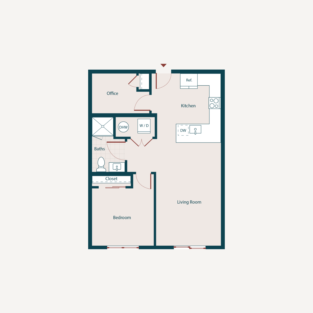 Floor plan image one bed d
