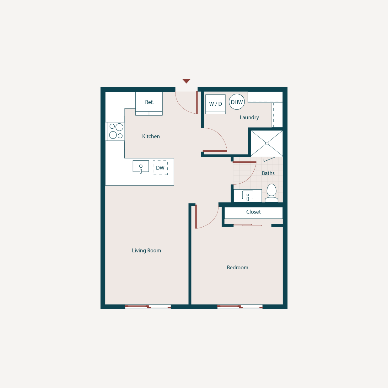 Floor plan image one bed f
