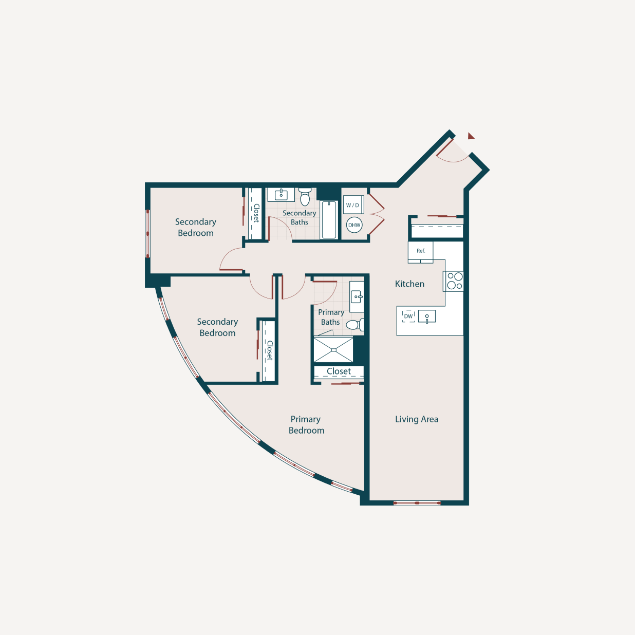 Floor plan image three bed c