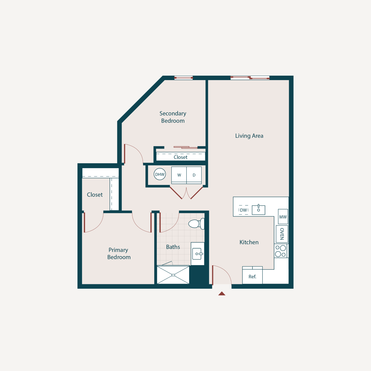 Floor plan image two bed d 2a