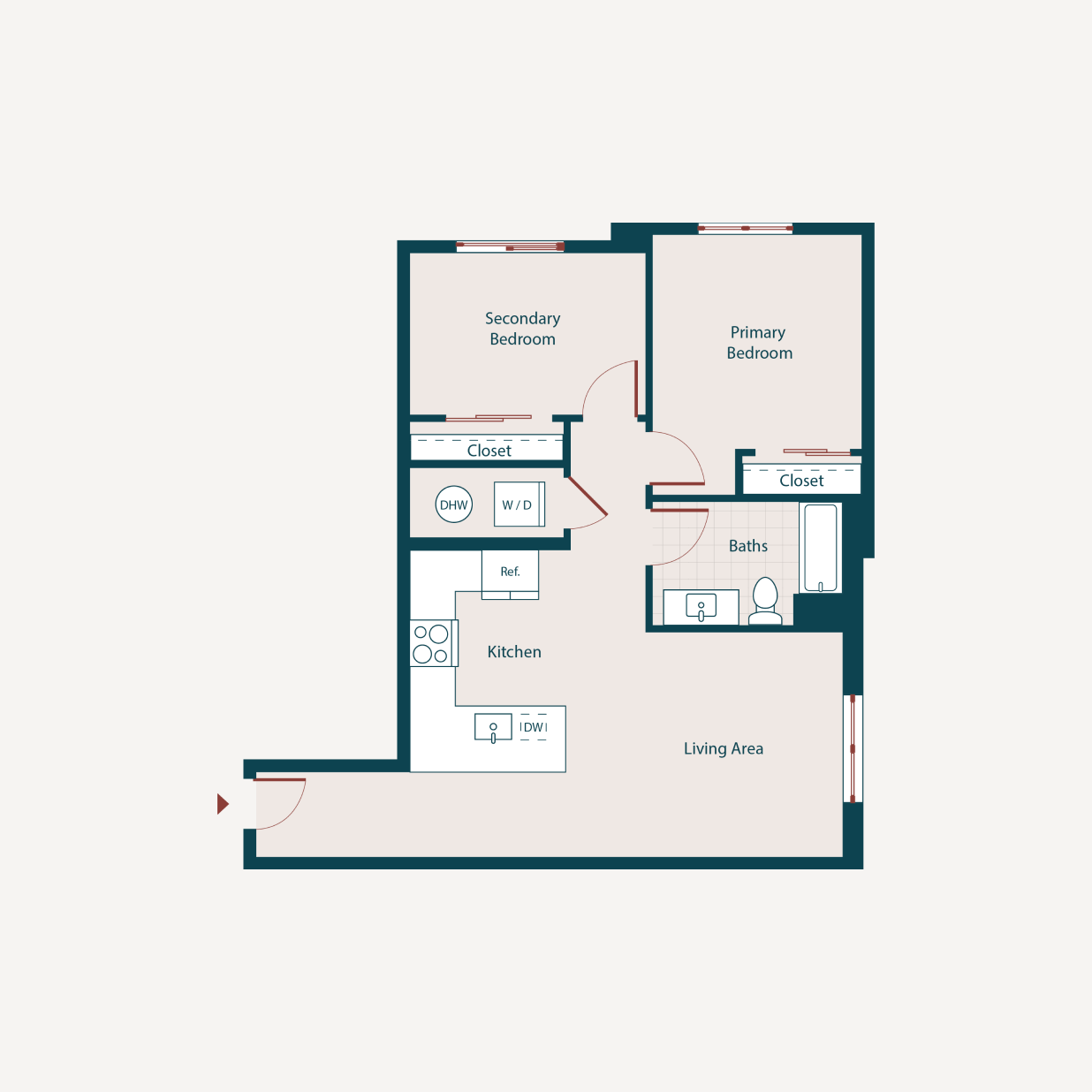 Floor plan image two bed l