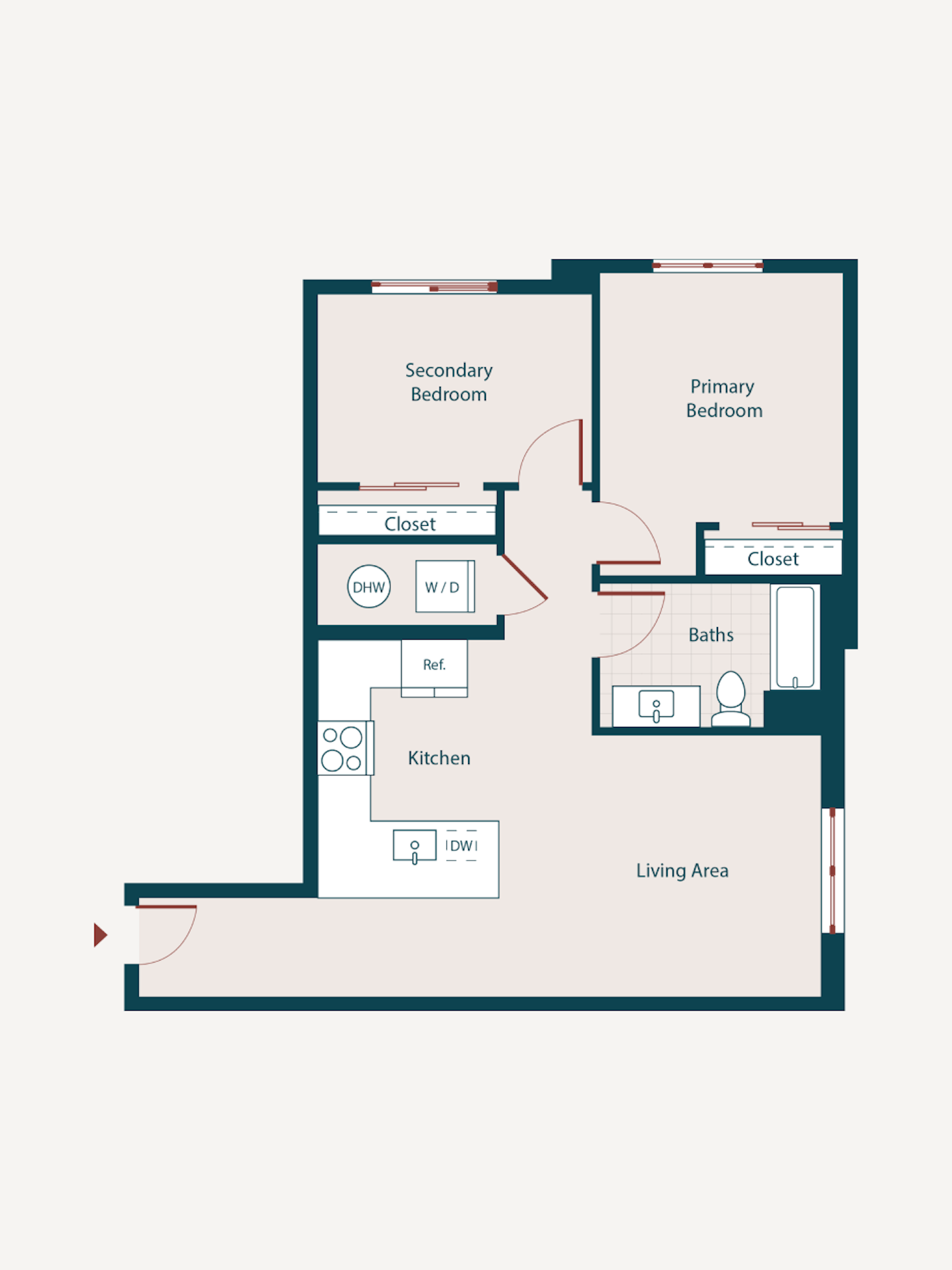 Floor plan image two bed l